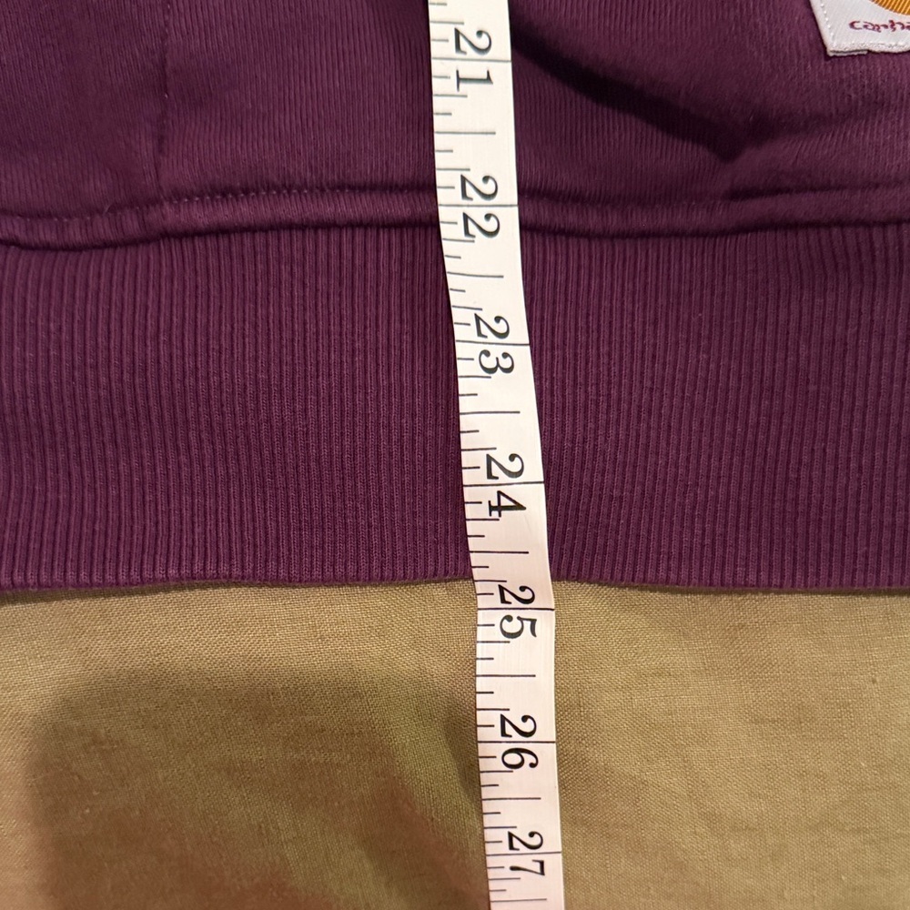 Carhartt Women’s Dark Plum Half-Zip Sweatshirt - Picture 11 of 11